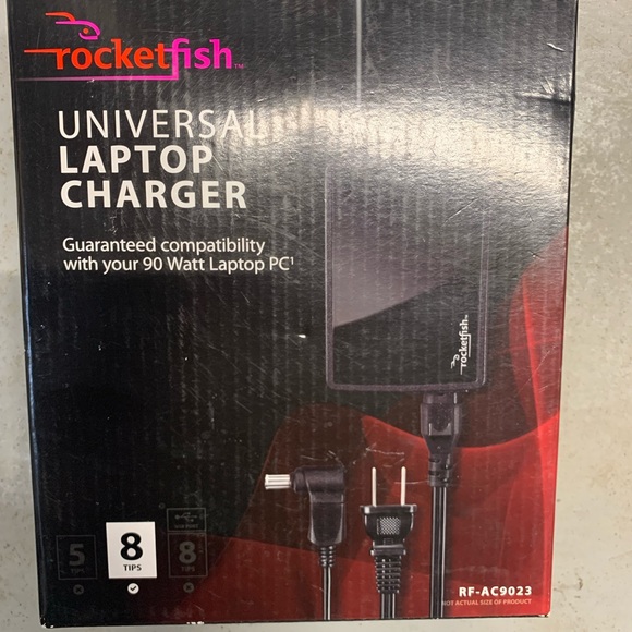 Rocketfish Universal Laptop Charger Kit, 90 Watts, RF AC9023, 8 Tips Complete - Picture 2 of 11